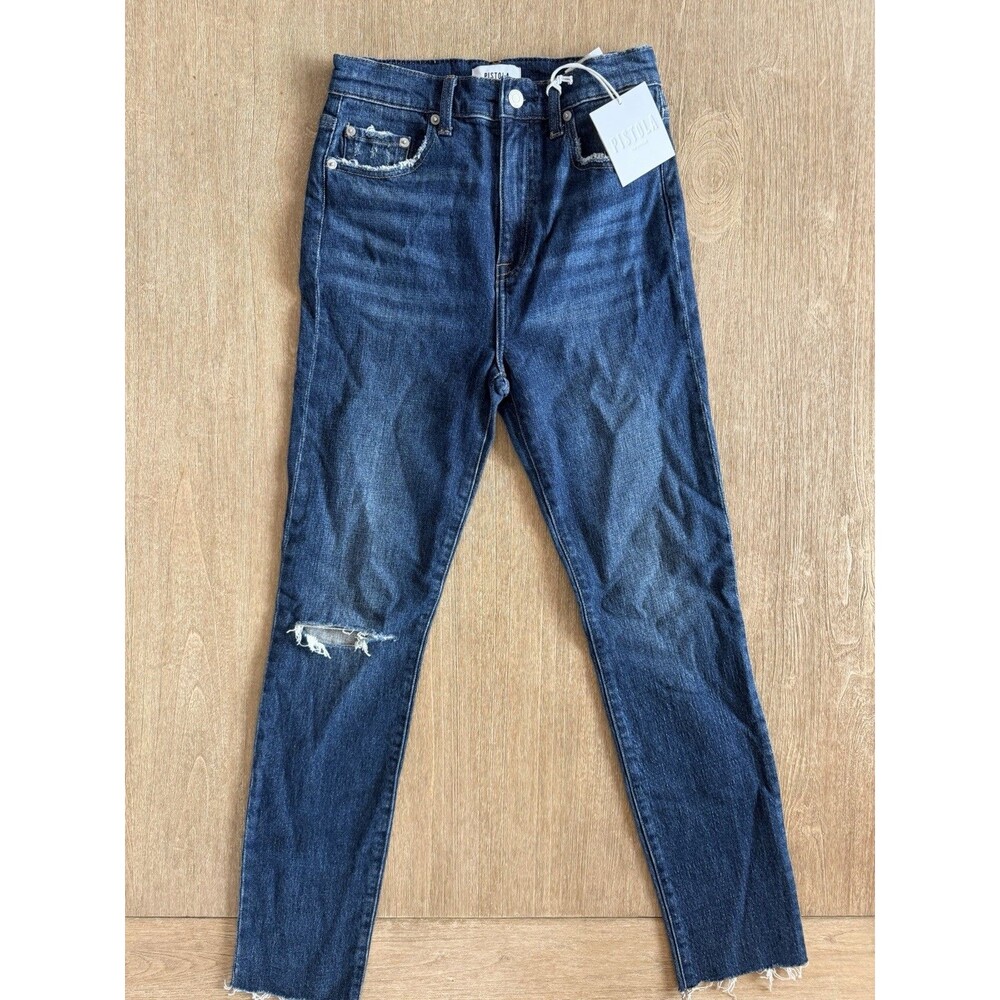 Pistola Cara High Rise Vintage Skinny Jeans Women’s Size 26 NWT Distressed